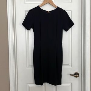 Topshop Black Shortsleeve Shift Dress